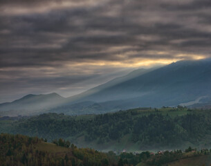 Alpine landscape of Bucegi Mountains, Romania, Europe