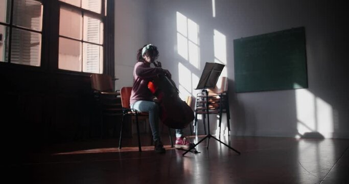 Cellist Rehearsing