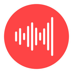 Obraz premium Equalizer, frequency vector glyph icon. Audio signal