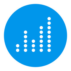 Equalizer, frequency with dots vector glyph icon