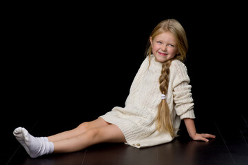 Close up portrait of beautiful girl with braid