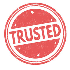 Trusted grunge rubber stamp
