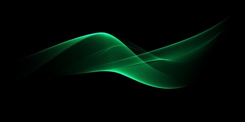 Green Transparency gradient abstract wave background 