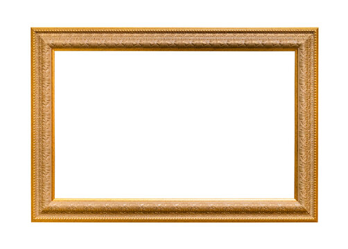 carved vintage wooden picture frame cutout