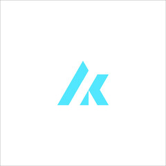 letter AK or KA logo