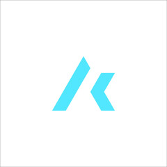 letter AK or KA logo