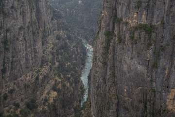 View from the top to the valley in Tazı Kanyonu Turkey