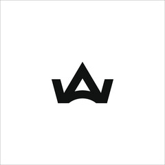 letter AW logo
