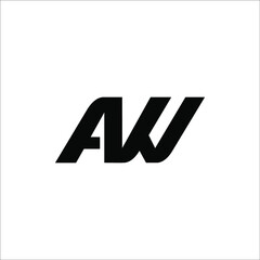 letter AW logo