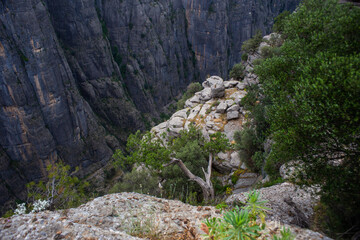 Obraz premium View from the top to the valley in Tazı Kanyonu Turkey