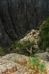 View from the top to the valley in Tazı Kanyonu Turkey