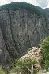 View from the top to the valley in Tazı Kanyonu Turkey