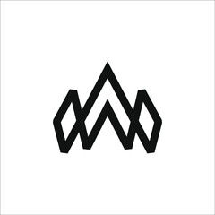 letter AW logo