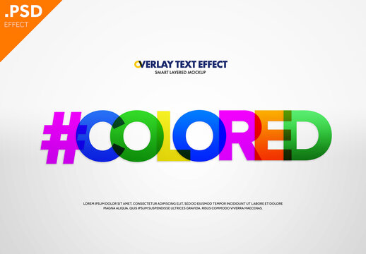 Blended Colors Overlay Text Effect