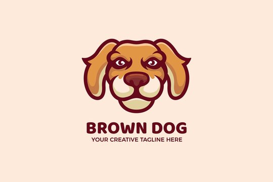 Angry Dog Cartoon Mascot Logo Template