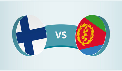 Finland versus Eritrea, team sports competition concept.