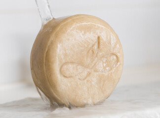 Water hitting soap