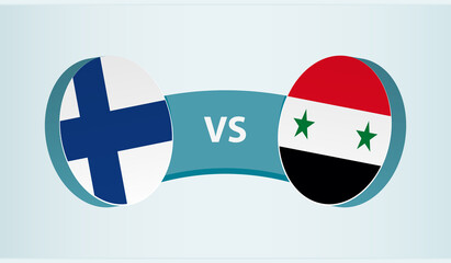 Finland versus Syria, team sports competition concept.