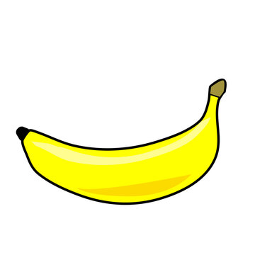 Banana icon, vector banana icon, flat banana icon.