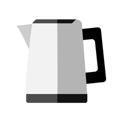 STEEL ELECTRIC KETTLE ON A WHITE BACKGROUND