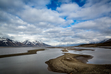 Longyearbyen，  Advent Bay， Spitsbergen archipelago (Svalbard island)， Norway， Greenland Sea