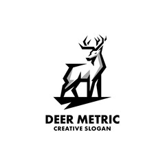 Deer Geometric Nature Outline Isolated Logo