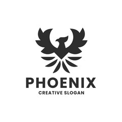 Black Phoenix Simple Modern Logo Template