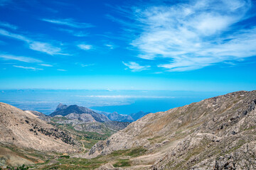 Fototapeta premium The scenery view of Tunc mountain and bakirli mountain from Kartal mountain