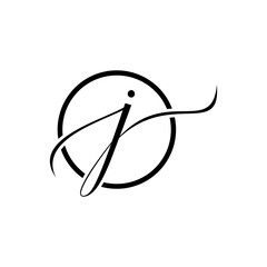 Simple stylish Initial Letter J Logo designs Symbol