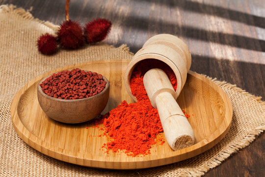 Bixa Orellana - Organic achiote; Is a seasoning and food coloring.