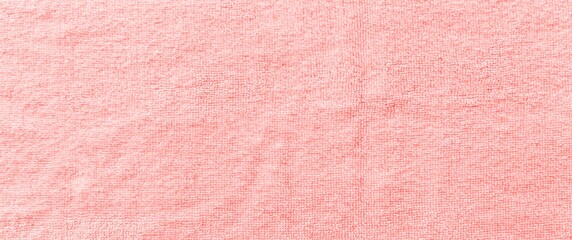 Panorama of New pink towel texture and background seamless