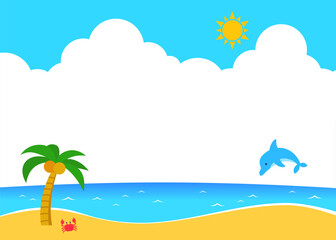 夏の背景イラスト3