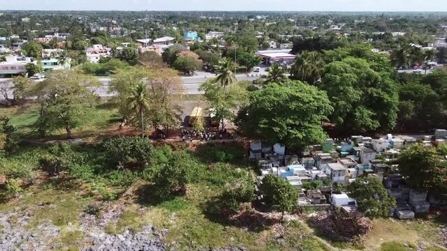 Hermosa toma del agua turqueza de las costas de republica dominicana
