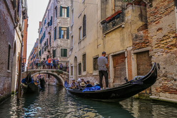 Fototapeta na wymiar Views of streets and canals in Venice Italy