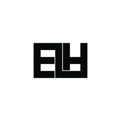 elh letter original monogram logo design