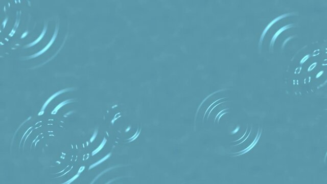 Rain ripple animation on light blue background