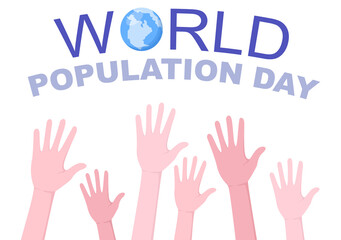 World Population Day Vector Illustration Commemorated Every 11th July To Raise Awareness Of Global Populations Problems. Landing Page Template