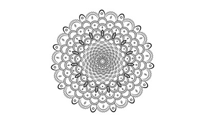 Mandala Background with Black Color ornamental pattern arabic and decorative for Wedding card mandala design
