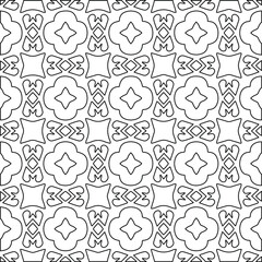 Geometric vector pattern with Black and white colors. abstract ornament for wallpapers and backgrounds.