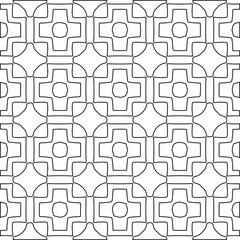 Geometric vector pattern with Black and white colors. abstract ornament for wallpapers and backgrounds.