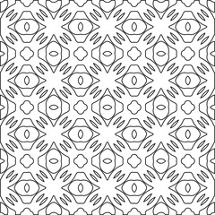 Geometric vector pattern with Black and white colors. abstract ornament for wallpapers and backgrounds.