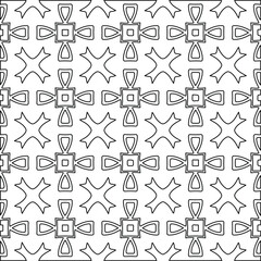 Geometric vector pattern with Black and white colors. abstract ornament for wallpapers and backgrounds.