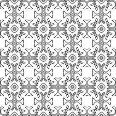 Geometric vector pattern with Black and white colors. abstract ornament for wallpapers and backgrounds.