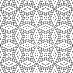 Geometric vector pattern with Black and white colors. Seamless abstract ornament for wallpapers and backgrounds.