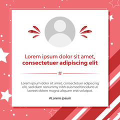 illustration background personal card with hashtag