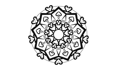 Fototapeta na wymiar Mandala Background with ornamental pattern and Decorative for Wedding card mandala design