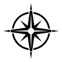 Flat compass direction illustration. Map symbol