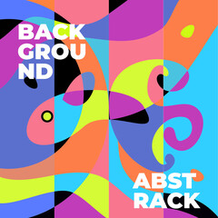 Fish Colorful Abstract Pattern Background Poster Vector Design 