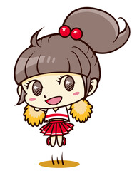 Fototapeta premium ジャンプするチアリーダーの女の子