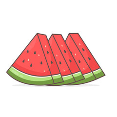 Fresh watermelons Slice of watermelon illustration